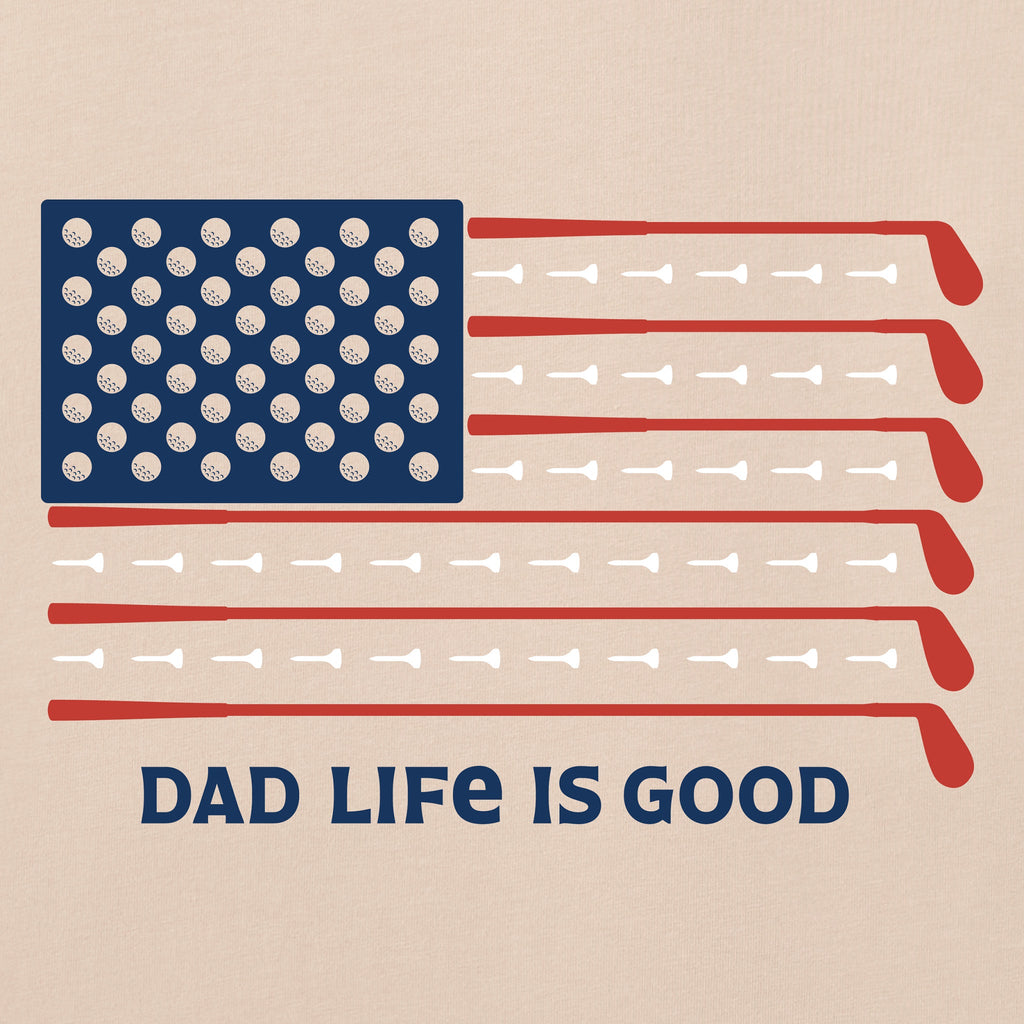 Men's Dad Life is Good Golf Flag Short Sleeve Crusher Tee product image 4