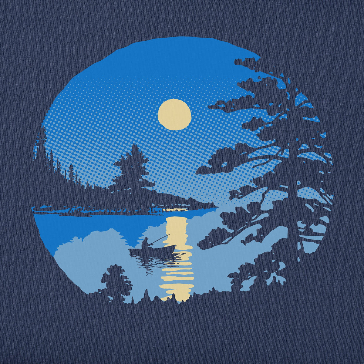 Men's Moonlit Lake Boat Short Sleeve Crusher Tee product image 2