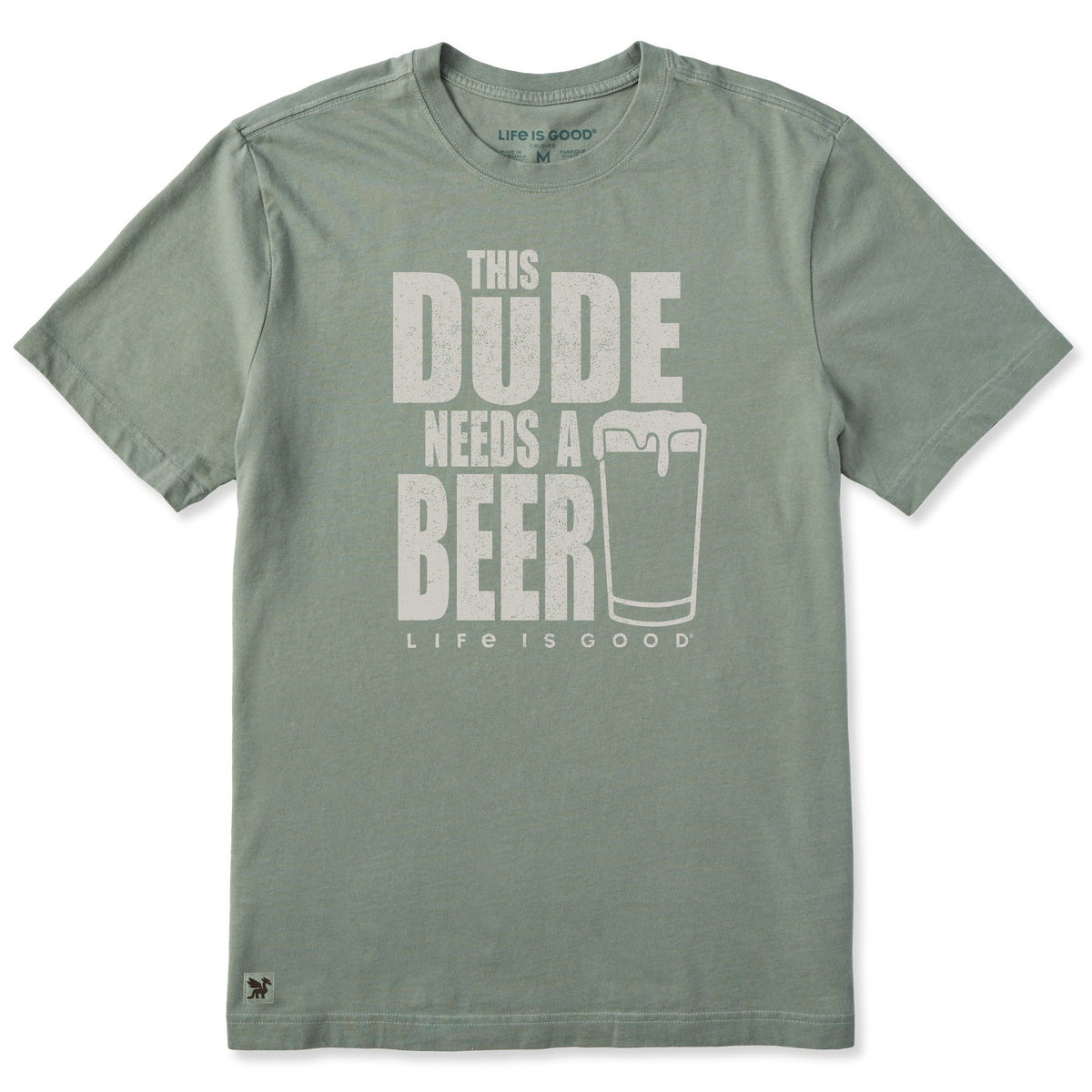 Men's This Dude Needs a Beer Pint Short Sleeve Crusher-LITE product image 3