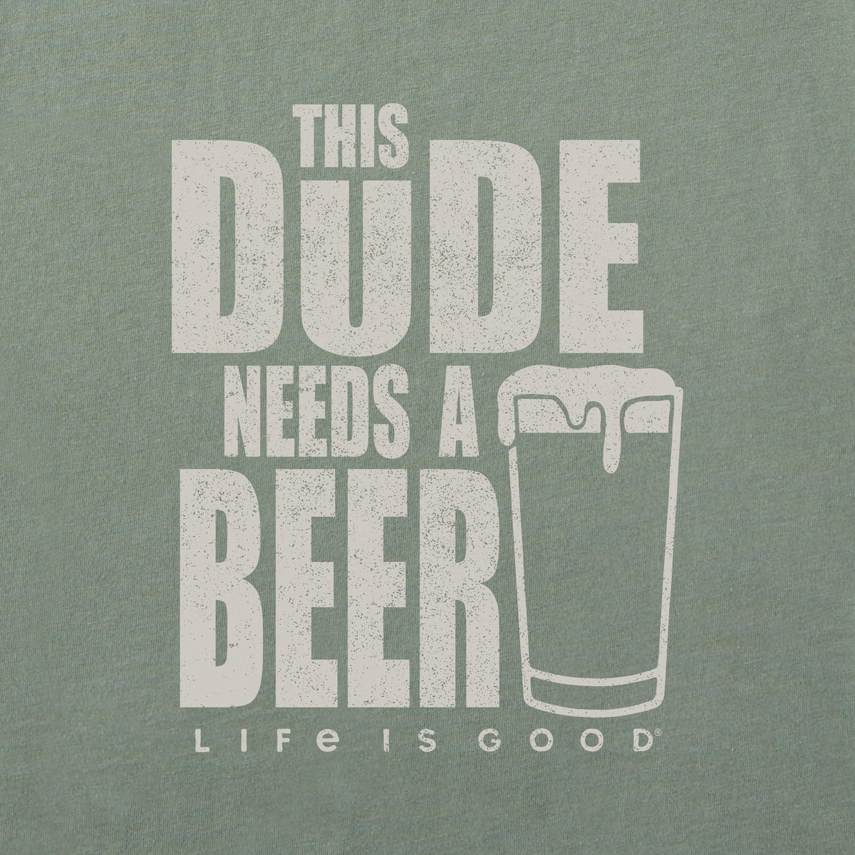 Men's This Dude Needs a Beer Pint Short Sleeve Crusher-LITE product image 4