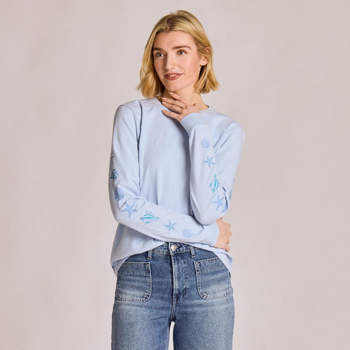 Women's Grateful Day Message Long Sleeve Crusher Tee product image 1