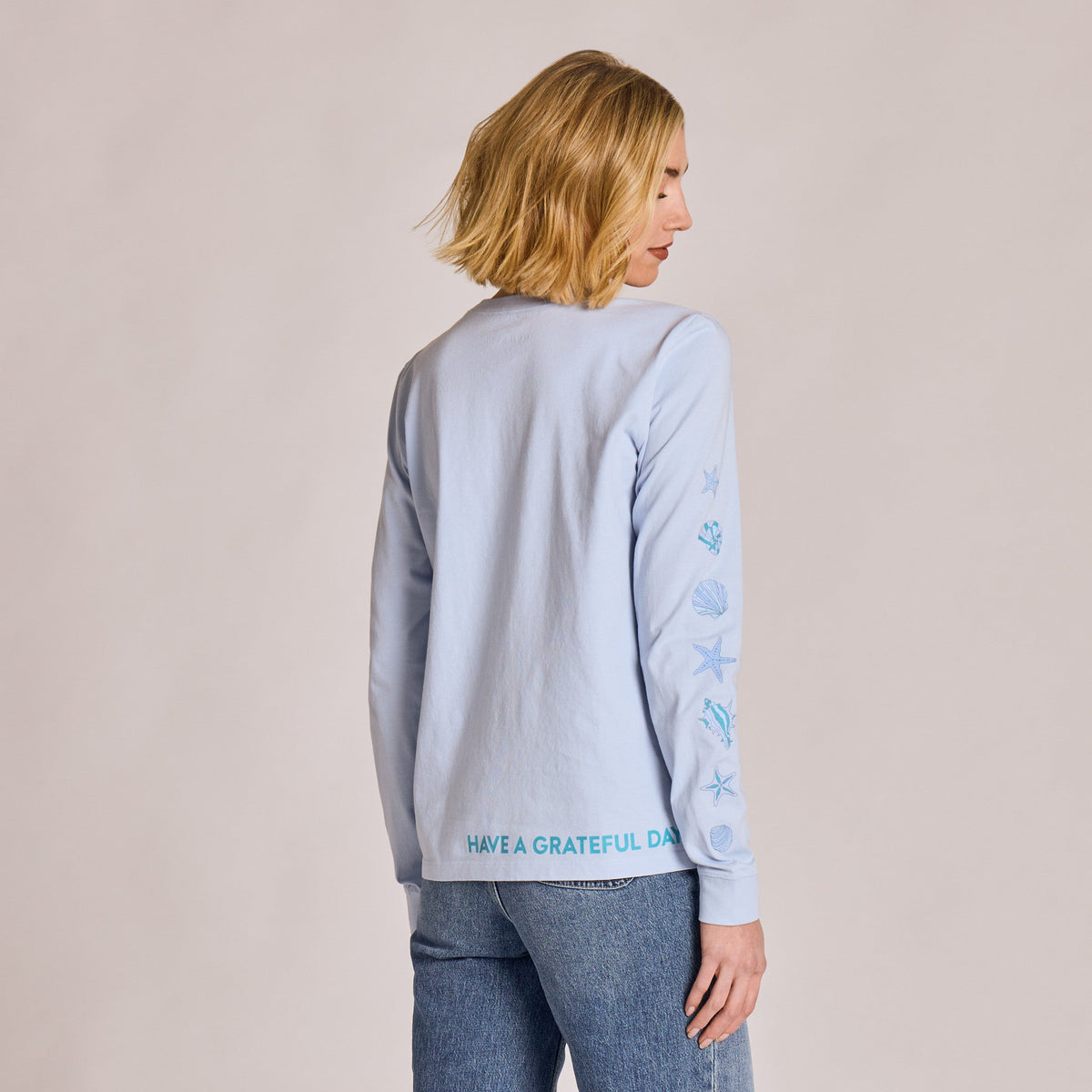 Women's Grateful Day Message Long Sleeve Crusher Tee product image 3