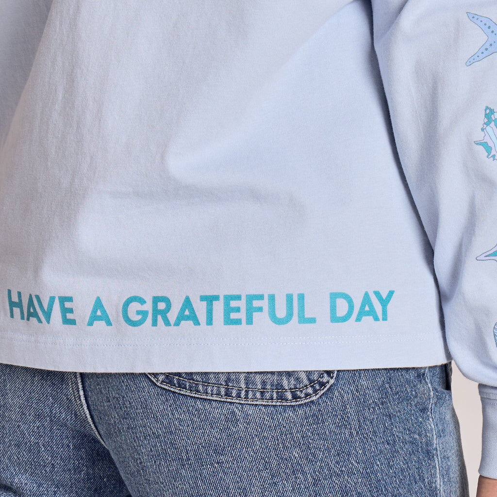 Women's Grateful Day Message Long Sleeve Crusher Tee product image 4