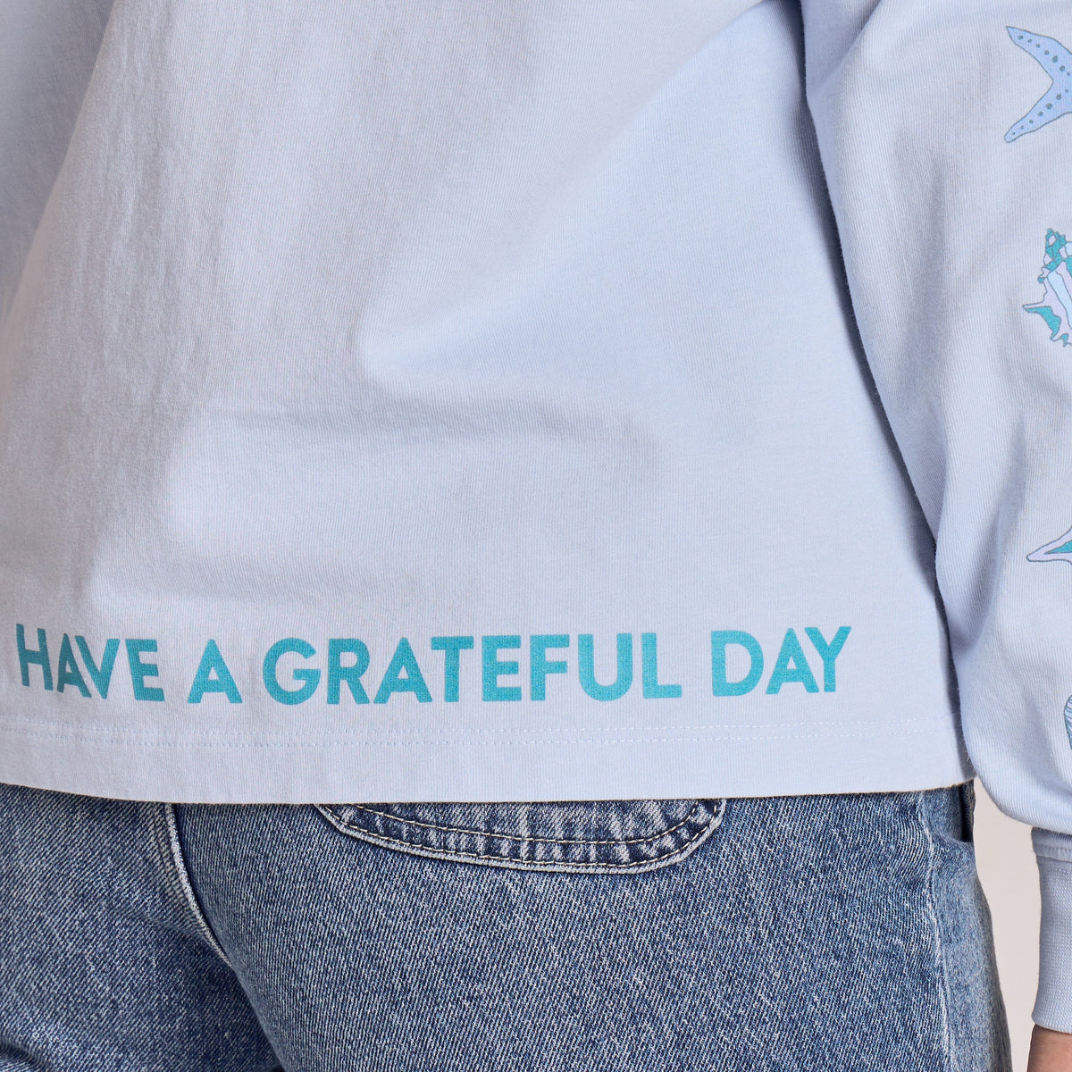 Women's Grateful Day Message Long Sleeve Crusher Tee product image 4