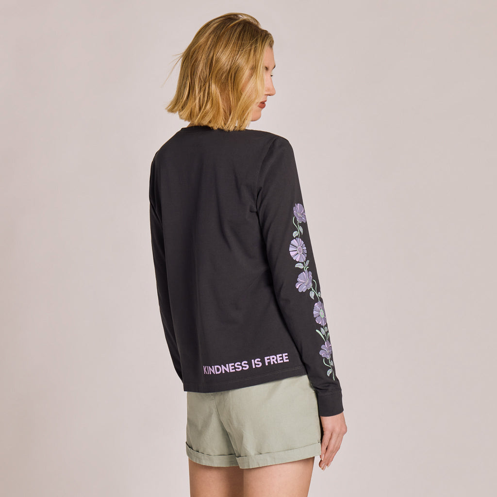 Women's Kindness Is Free Message Long Sleeve Crusher Tee product image 3