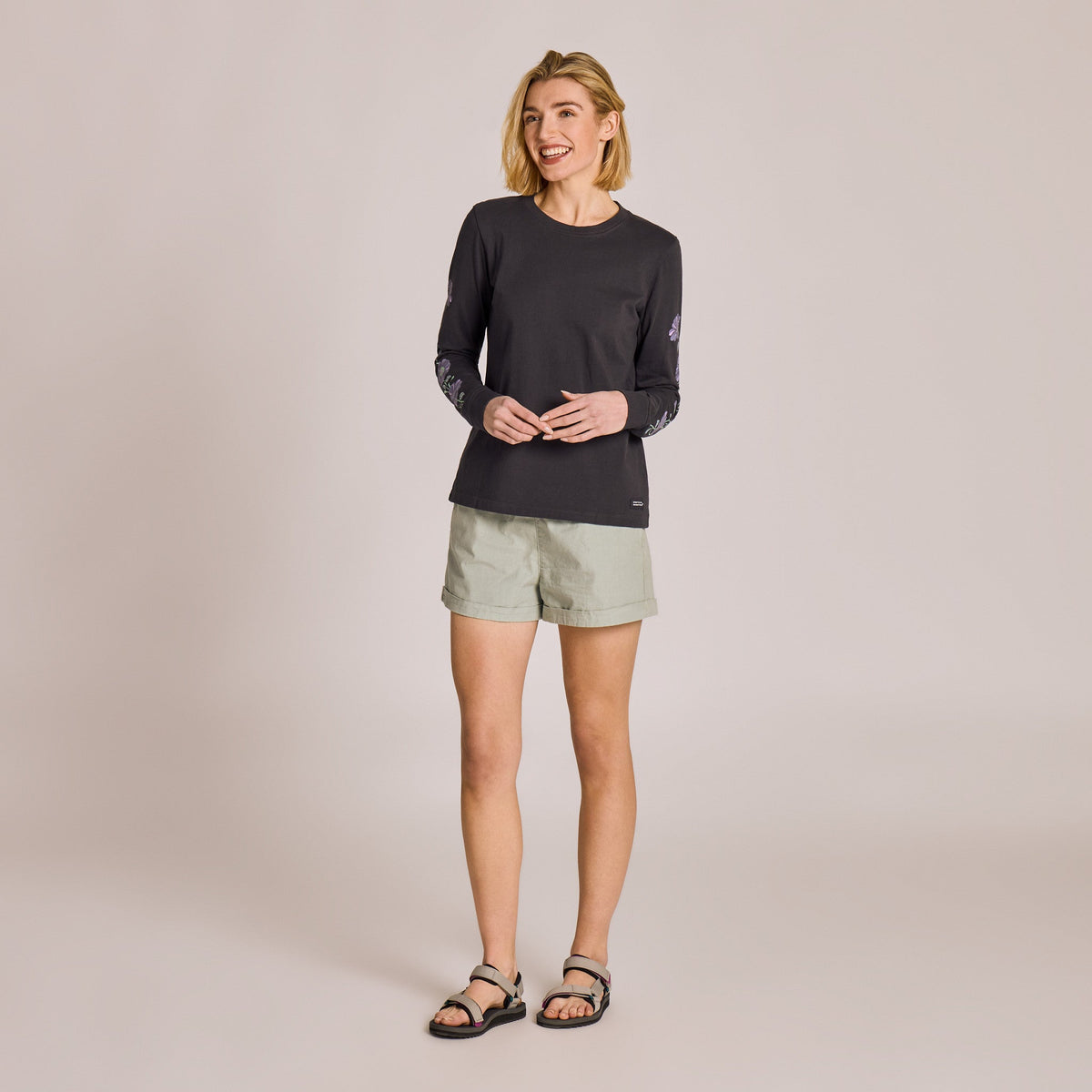 Women's Kindness Is Free Message Long Sleeve Crusher Tee product image 7
