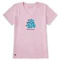 Women's Beach Bound Hibiscus Trio Short Sleeve Vee product image 1