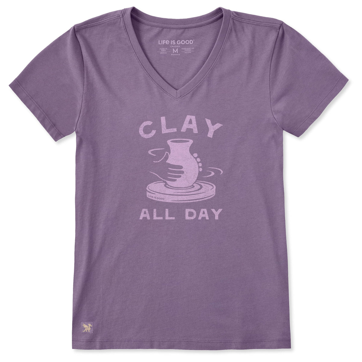 Women's Clay All Day Pottery Short Sleeve Crusher Vee product image 1