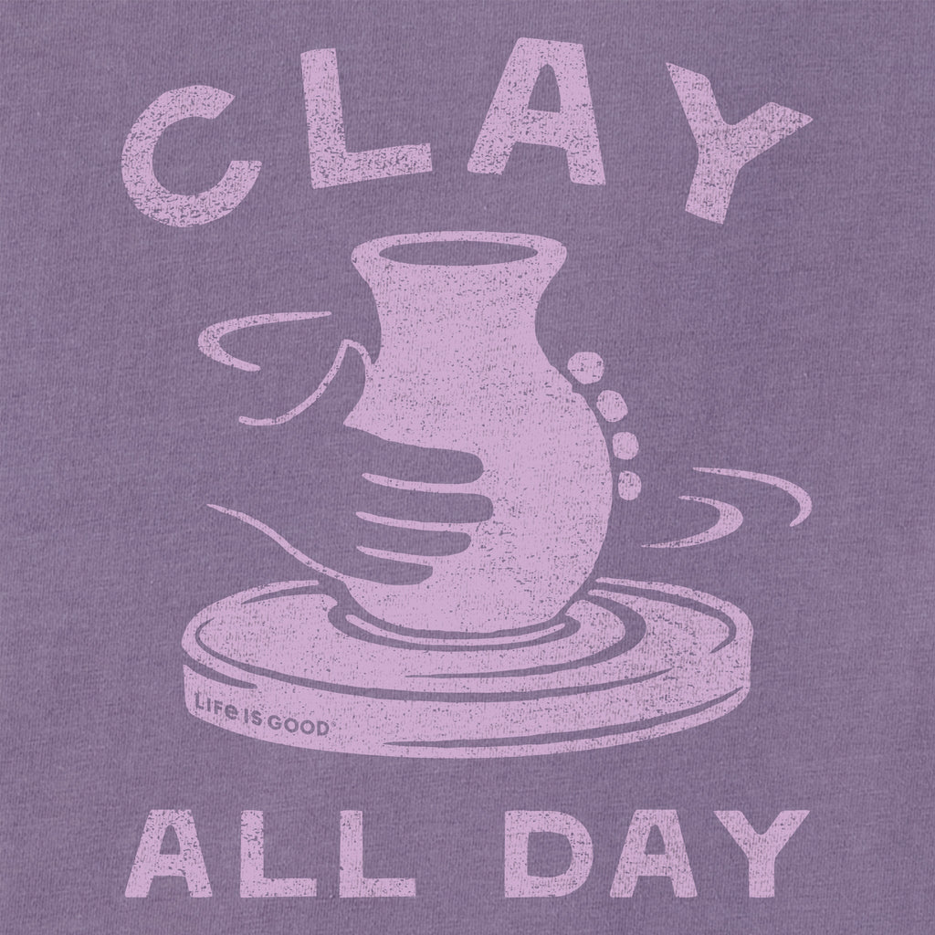 Women's Clay All Day Pottery Short Sleeve Crusher Vee product image 2