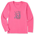 Women's Larkspur Flower Frame Long Sleeve Crusher Vee product image 1