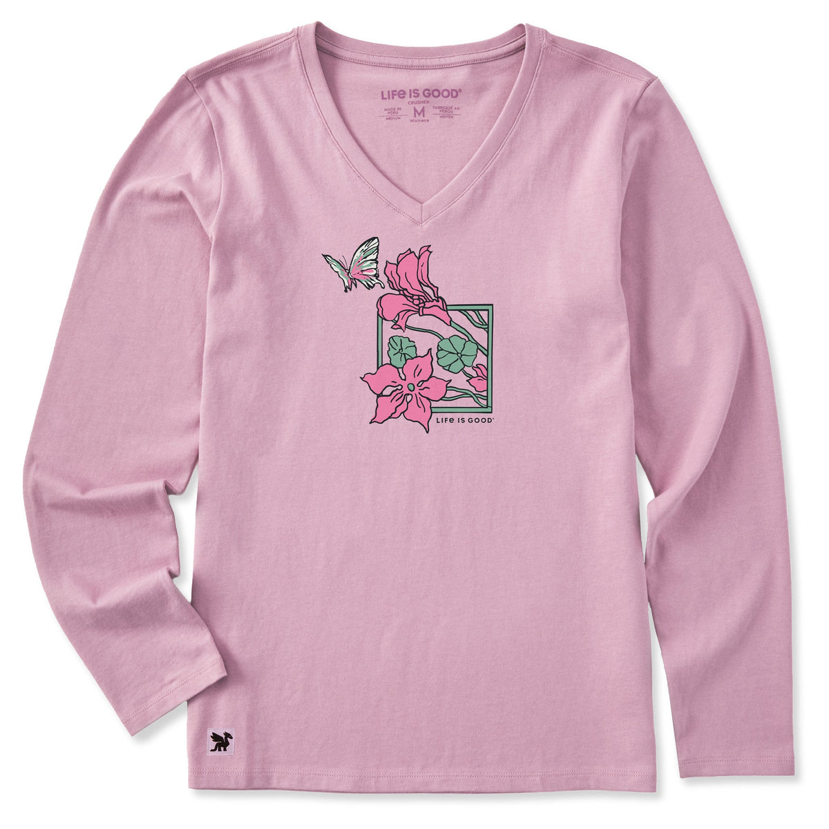 Women's Trumpet Flower Frame Long Sleeve Crusher Vee product image 1