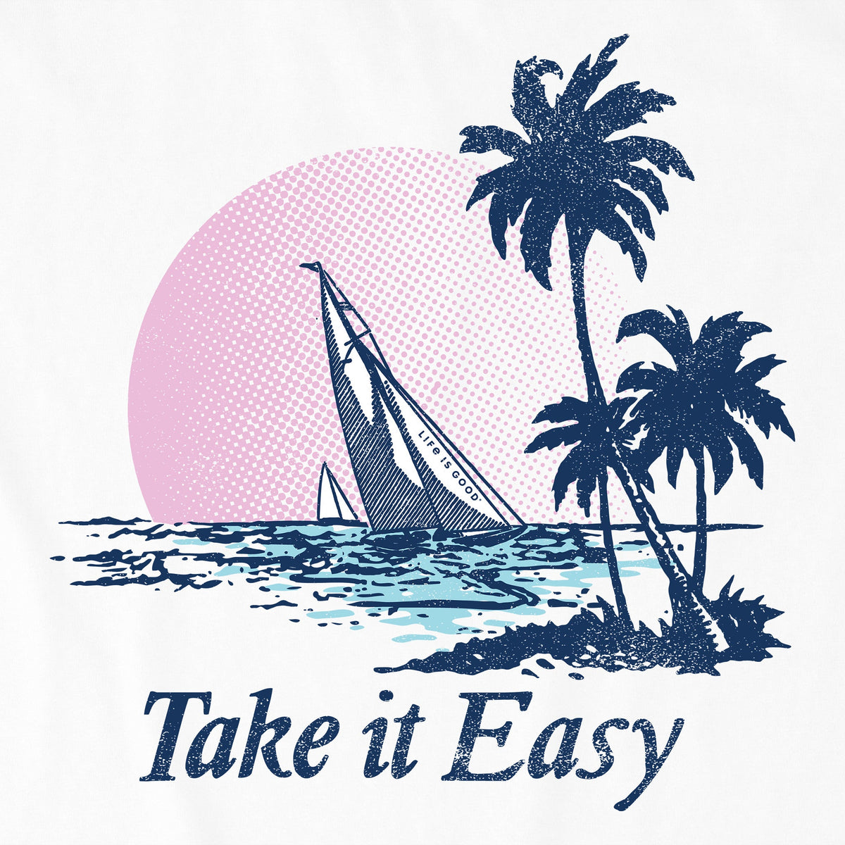 Women's Take it Easy Sail Boat Crusher-LITE Shrunken Tee product image 2