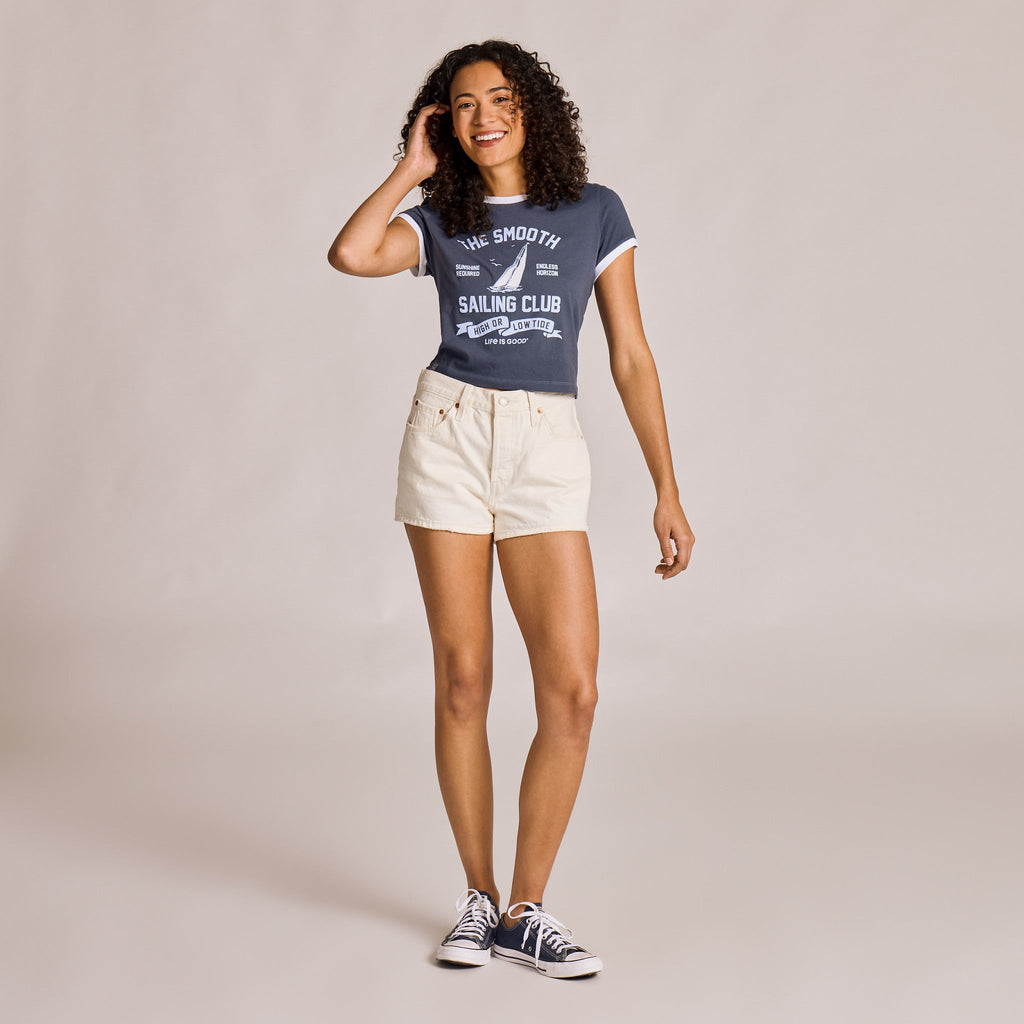Women's Smooth Sailing Club Crusher-LITE Shrunken Ringer Tee product image 5