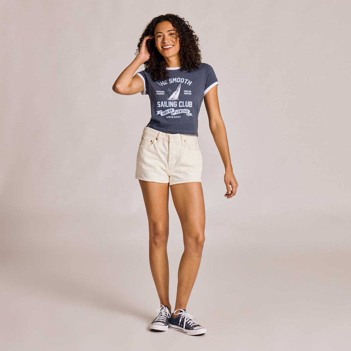 Women's Smooth Sailing Club Crusher-LITE Shrunken Ringer Tee product image 5