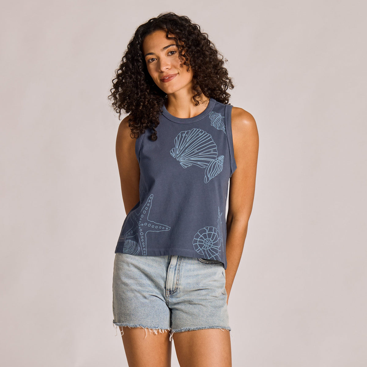 Women's Seashells by the Seashore Crusher Boxy Tank product image 6