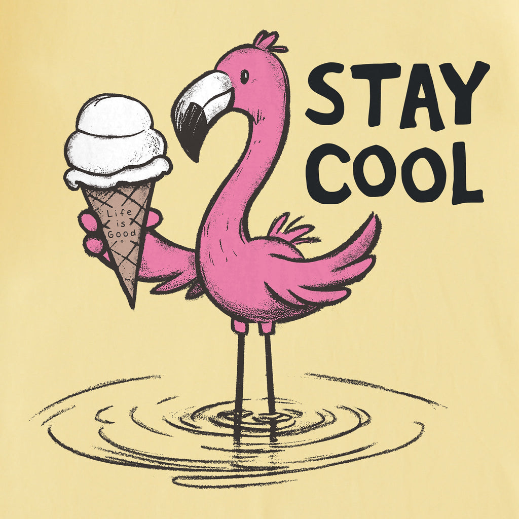 Toddler Flamingo Stay Cool Ice Cream Short Sleeve Crusher product image 2