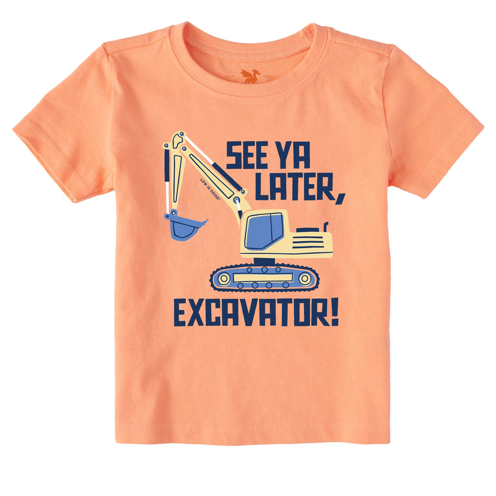 Toddler See Ya Later, Excavator Short Sleeve Crusher Tee product image 1