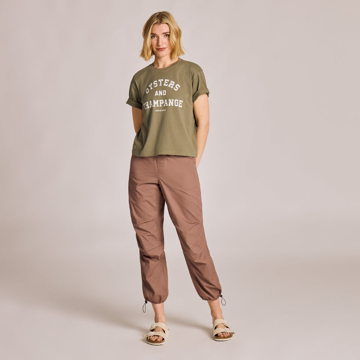 Women's Oysters and Champagne Short Sleeve Crusher Boxy Tee product image 5
