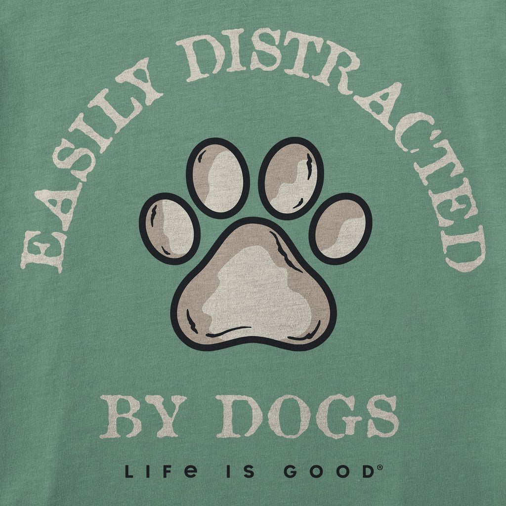 Men's Easily Distracted by Dogs Paw Short Sleeve Crusher Tee product image 4