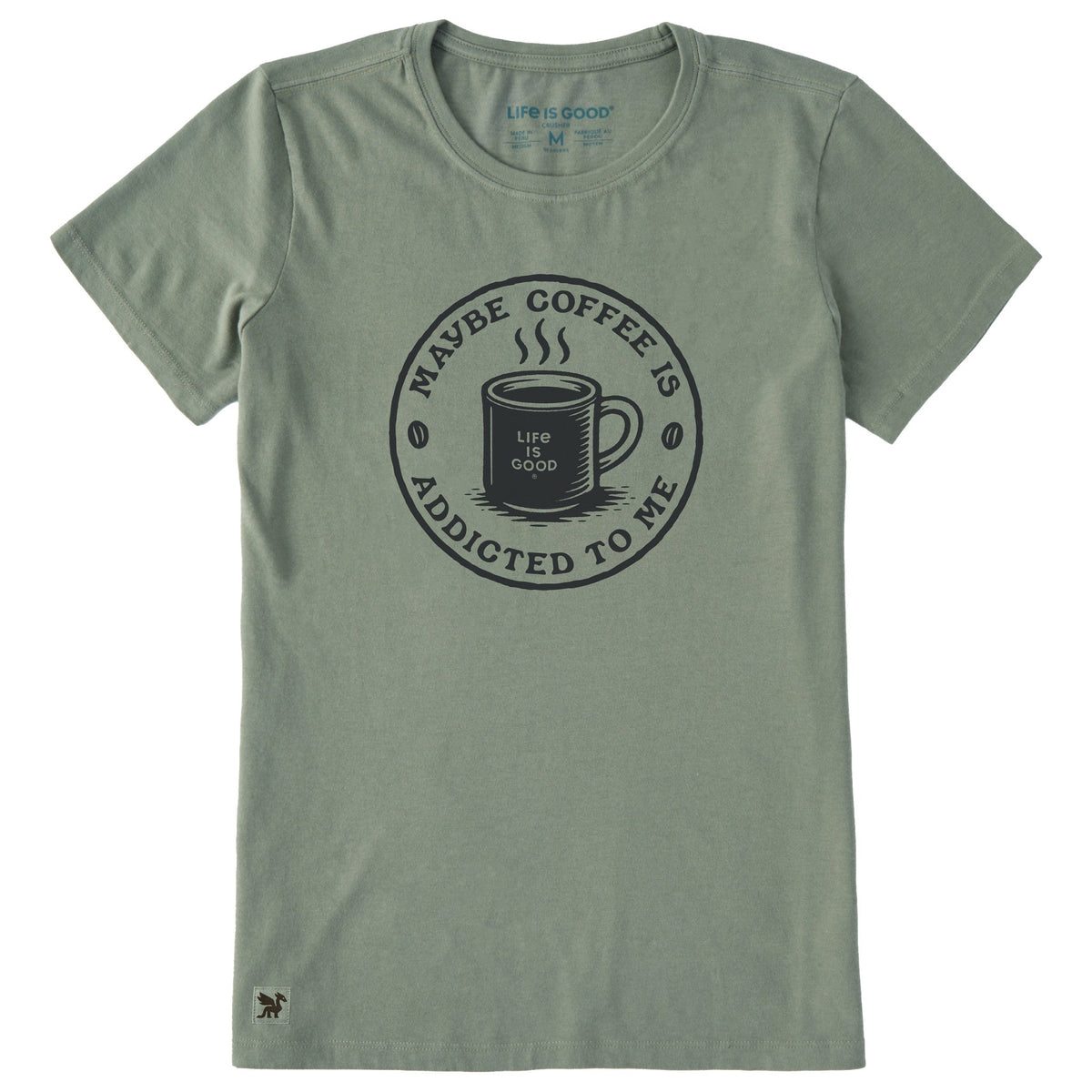 Women's Coffee is Addicted to Me Short Sleeve Crusher Tee