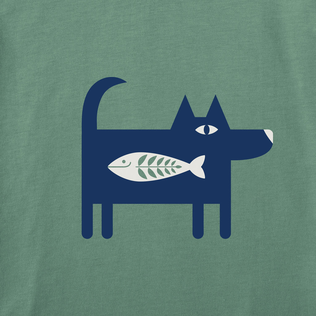 Men's Bert's Fish Dog Short Sleeve Crusher Tee product image 2