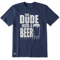 Men's This Dude Needs a Beer Pint Short Sleeve Crusher-LITE product image 1