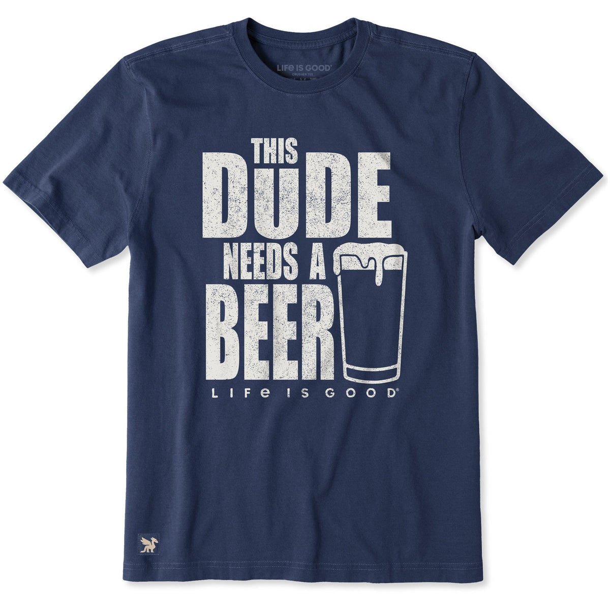 Men's This Dude Needs a Beer Pint Short Sleeve Crusher-LITE product image 1