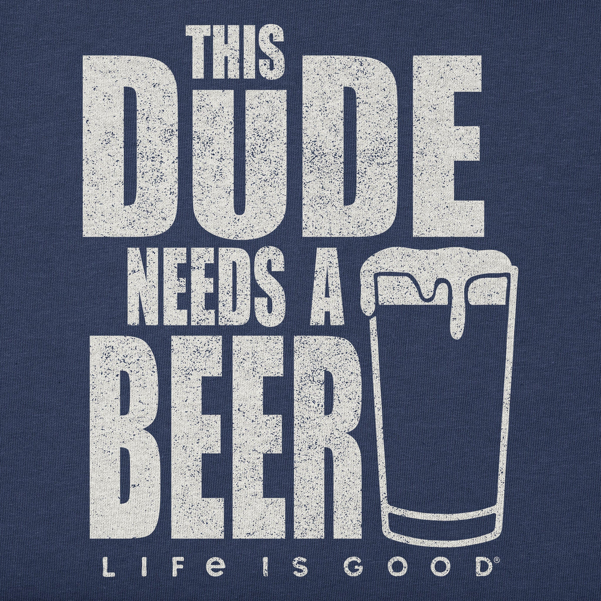 Men's This Dude Needs a Beer Pint Short Sleeve Crusher-LITE product image 2