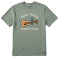 Men's Play More Worry Less Guitar Short Sleeve Crusher Tee product image 1