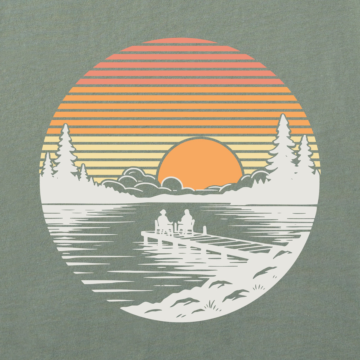 Men's Dock Sunset Short Sleeve Crusher Tee product image 2