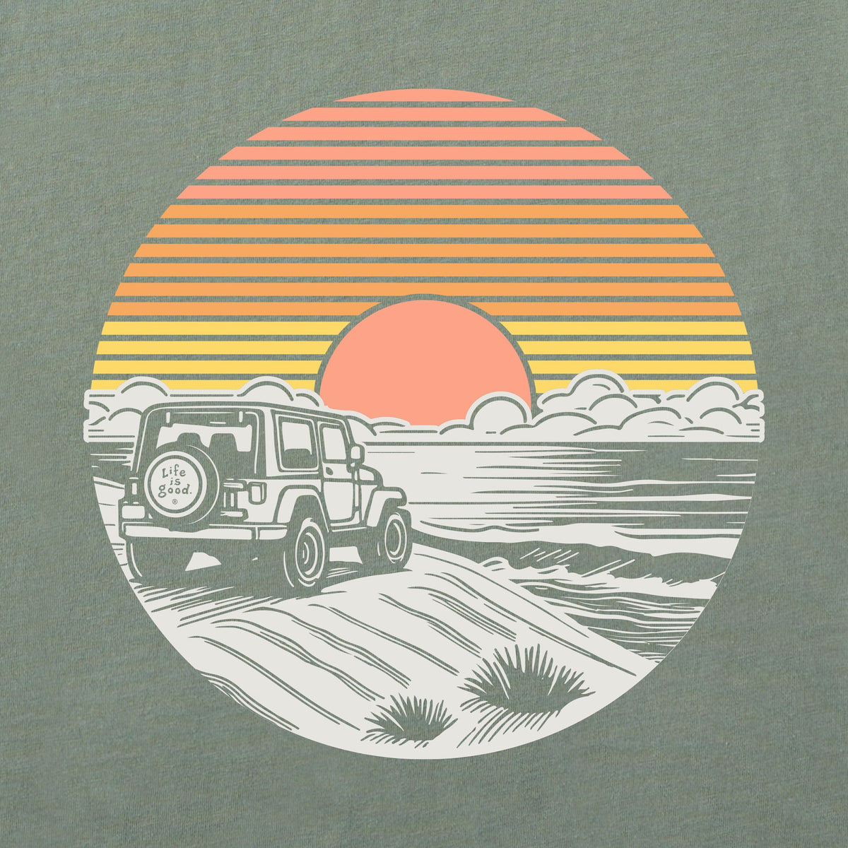Men's 4x4 Sunset Short Sleeve Crusher Tee product image 2