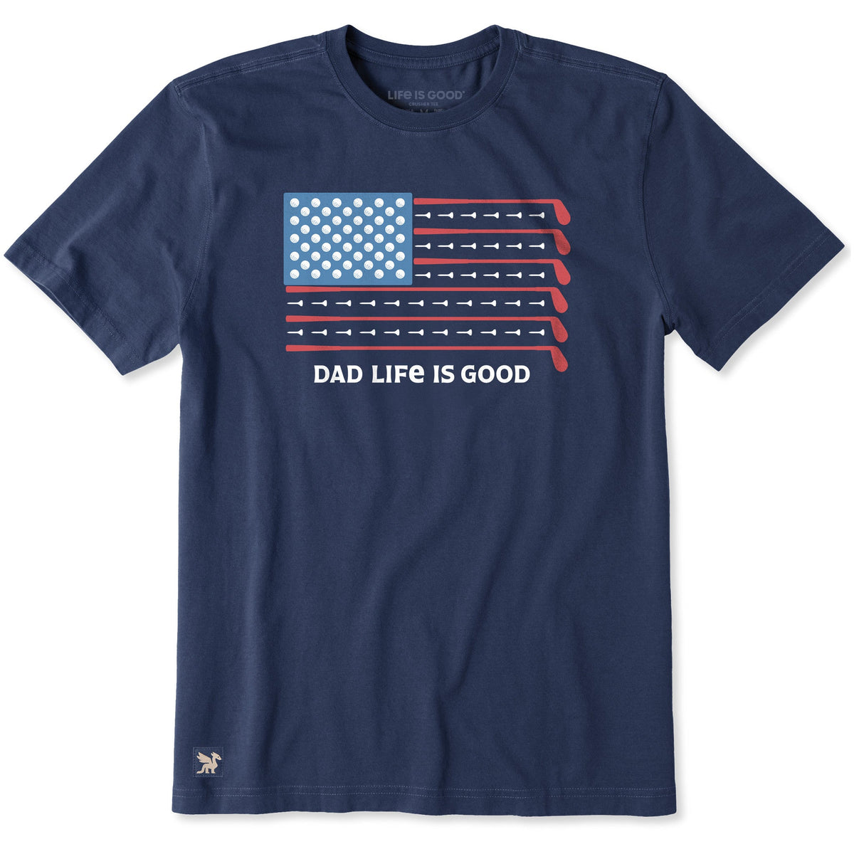 Men's Dad Life is Good Golf Flag Short Sleeve Crusher Tee product image 1