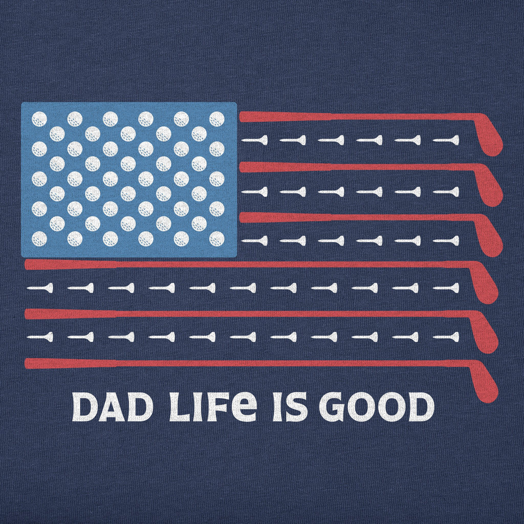 Men's Dad Life is Good Golf Flag Short Sleeve Crusher Tee product image 2