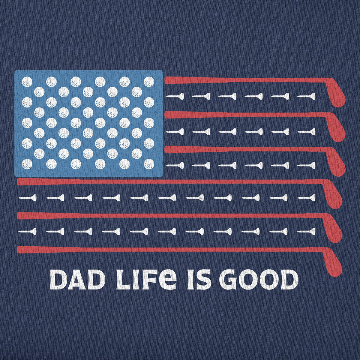Men's Dad Life is Good Golf Flag Short Sleeve Crusher Tee product image 2