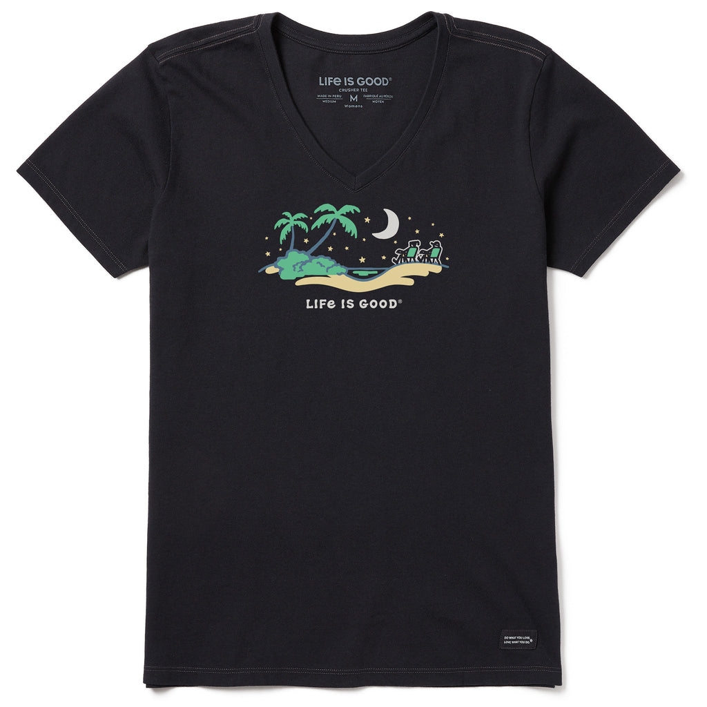 Women's Beachside Night Vista Short Sleeve Crusher-LITE Vee product image 1