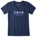 Women's Rally Tulips Short Sleeve Crusher-LITE Vee product image 1