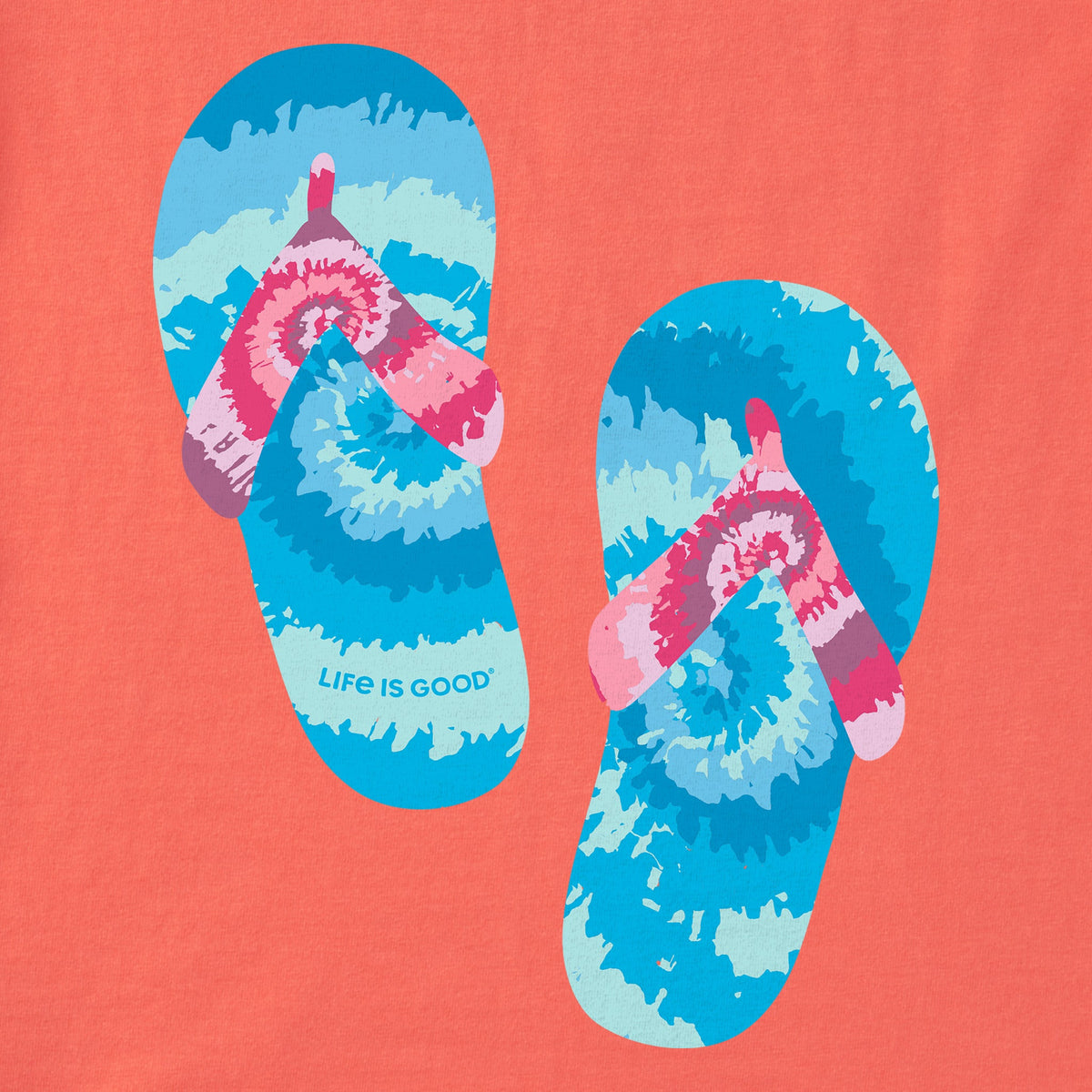 Women's Flip Flop Tie Dye Short Sleeve Crusher Vee product image 2