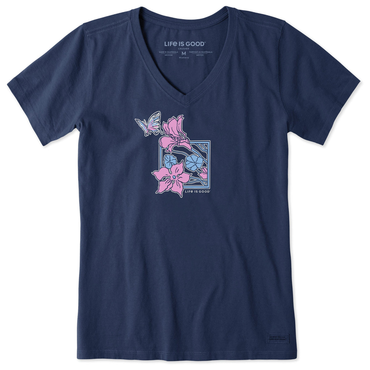 Women's Trumpet Flower Frame Short Sleeve Crusher Vee product image 1