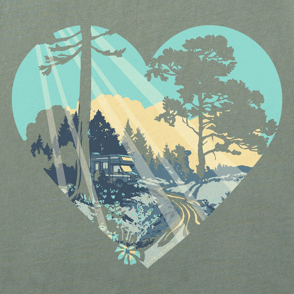 Women's Heart RV Short Sleeve Crusher Tee product image 2