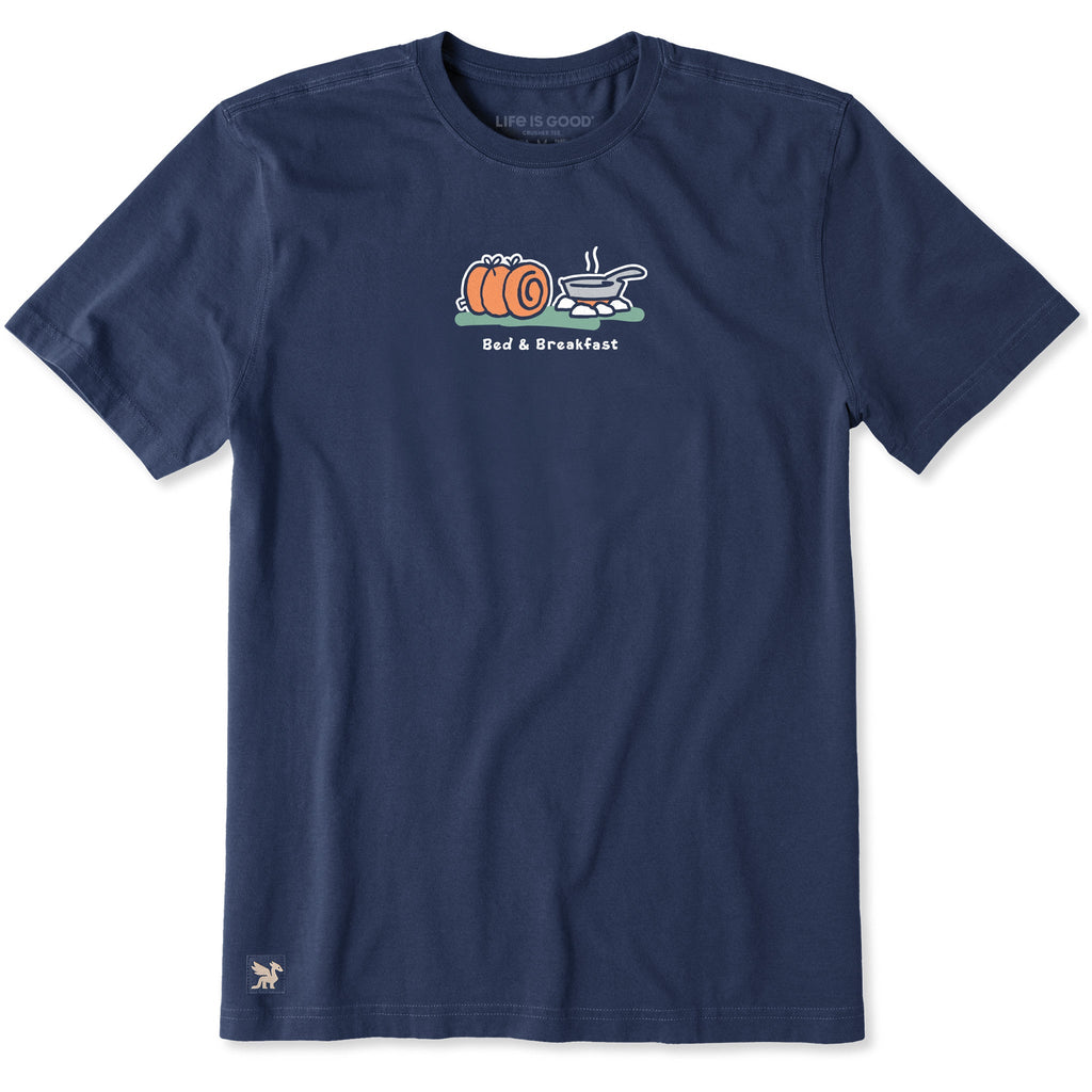 Men's Bed and Breakfast Camping Short Sleeve Crusher Tee