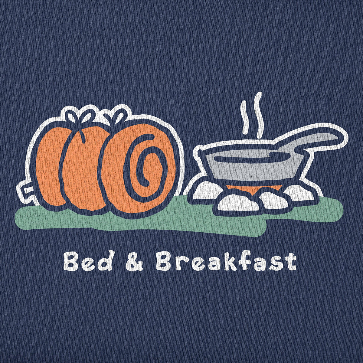 Men's Bed and Breakfast Camping Short Sleeve Crusher Tee