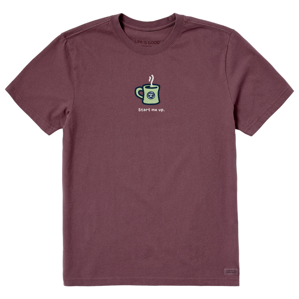 Men's Start Me Up Steamy Mug Short Sleeve Crusher Tee