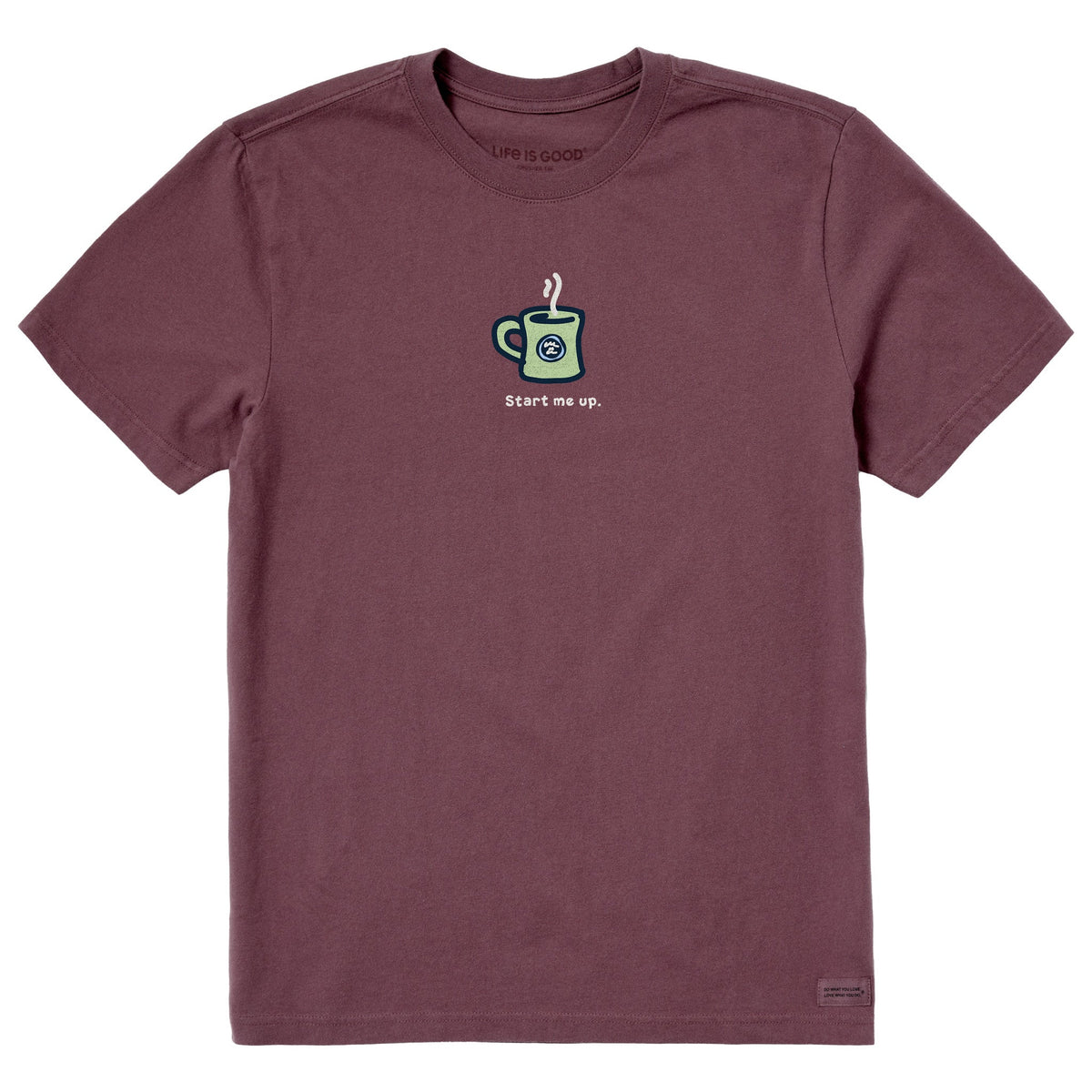 Men's Start Me Up Steamy Mug Short Sleeve Crusher Tee