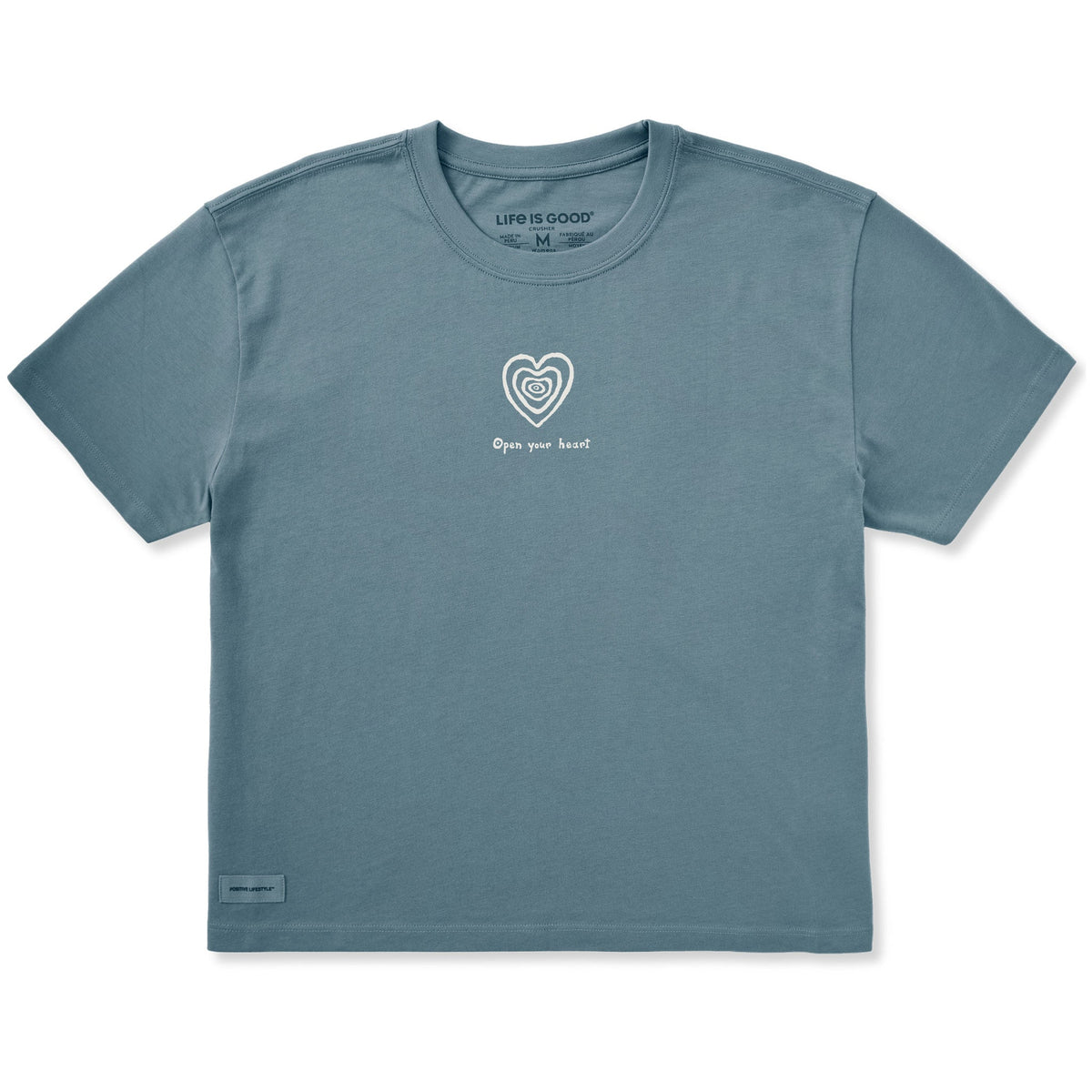 Women's Simple Heart Short Sleeve Crusher Boxy Tee product image 1