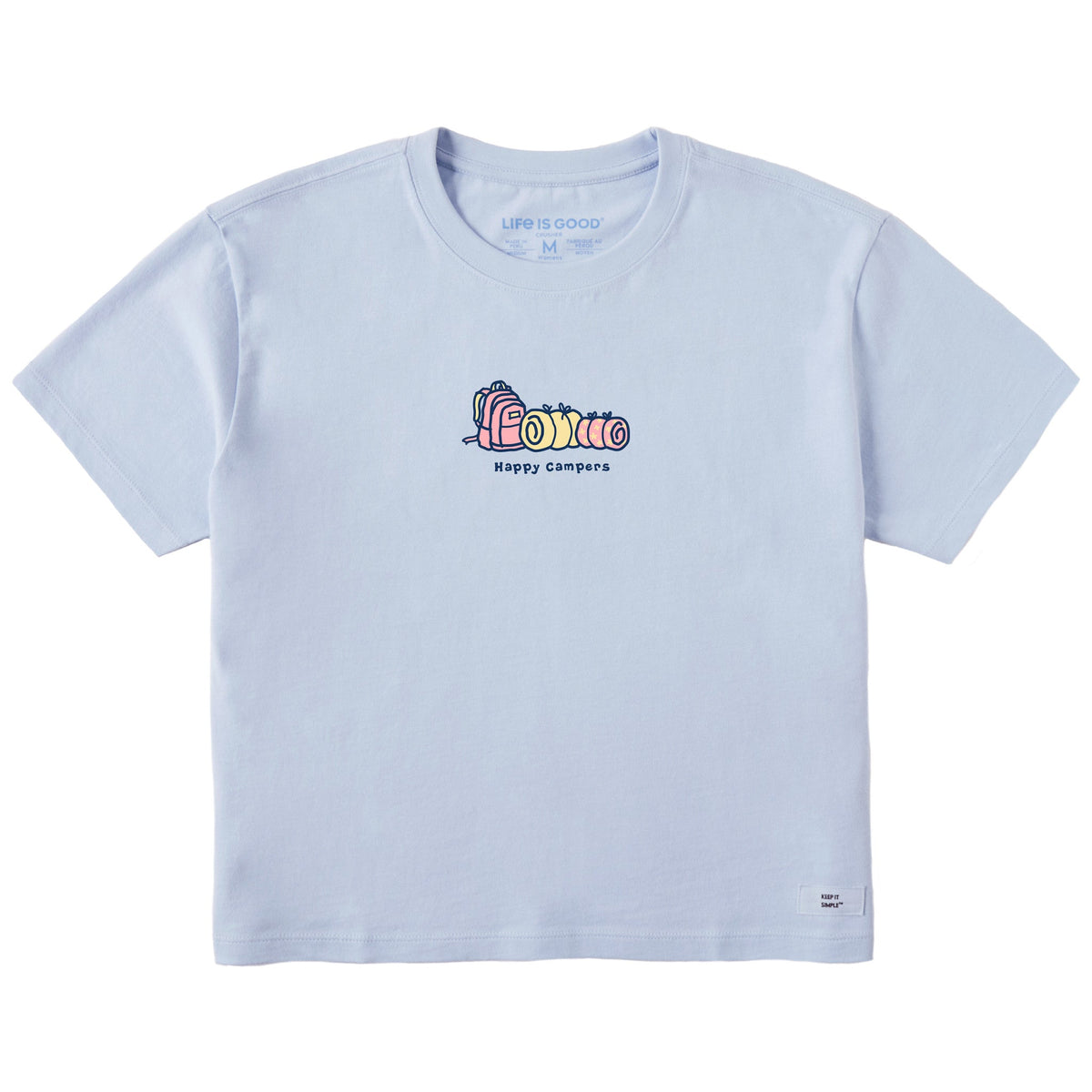 Women's LIG Happy Campers Short Sleeve Crusher Boxy Tee