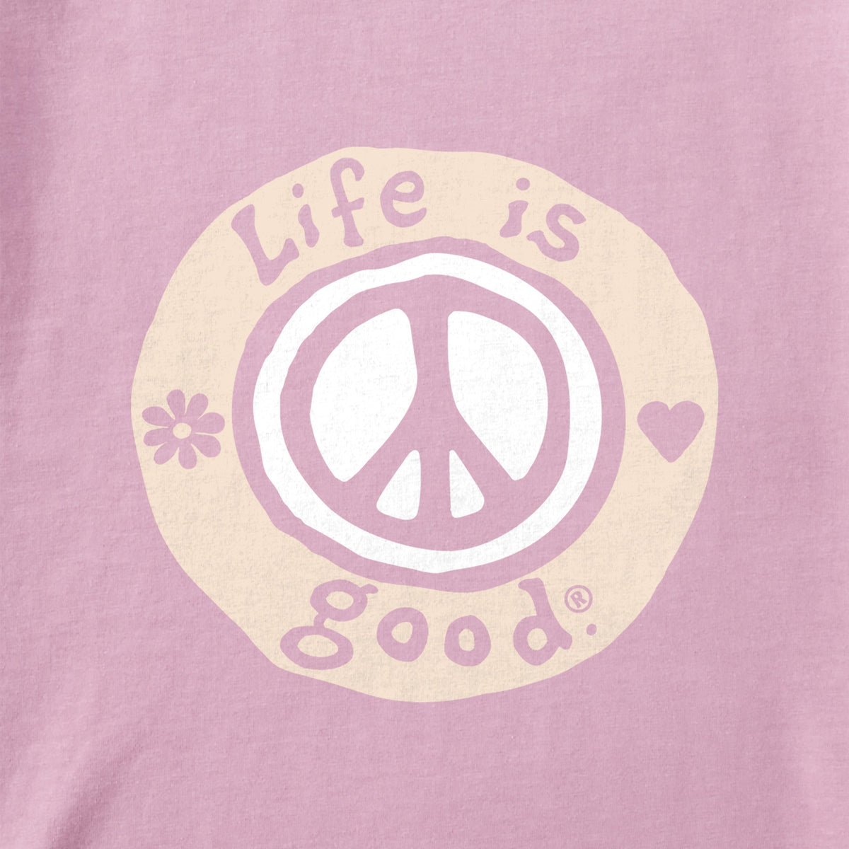Women's Daisy and Heart Peace Short Sleeve Crusher Tee product image 2