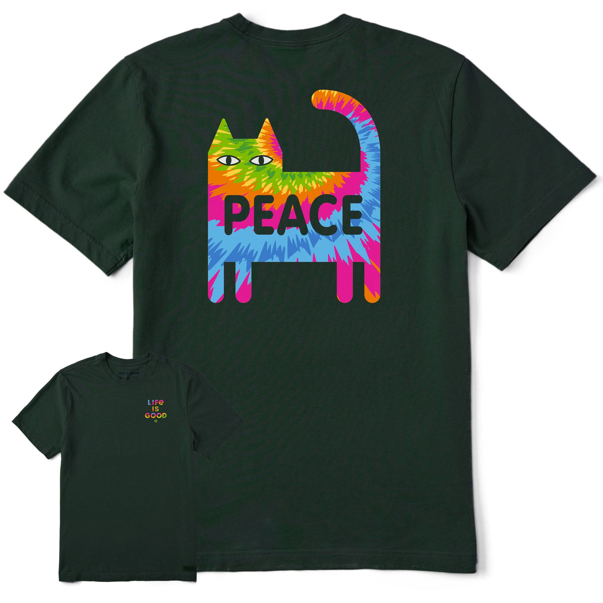 Men's Bert's Tye Dye Cat Short Sleeve Crusher Tee product image 1