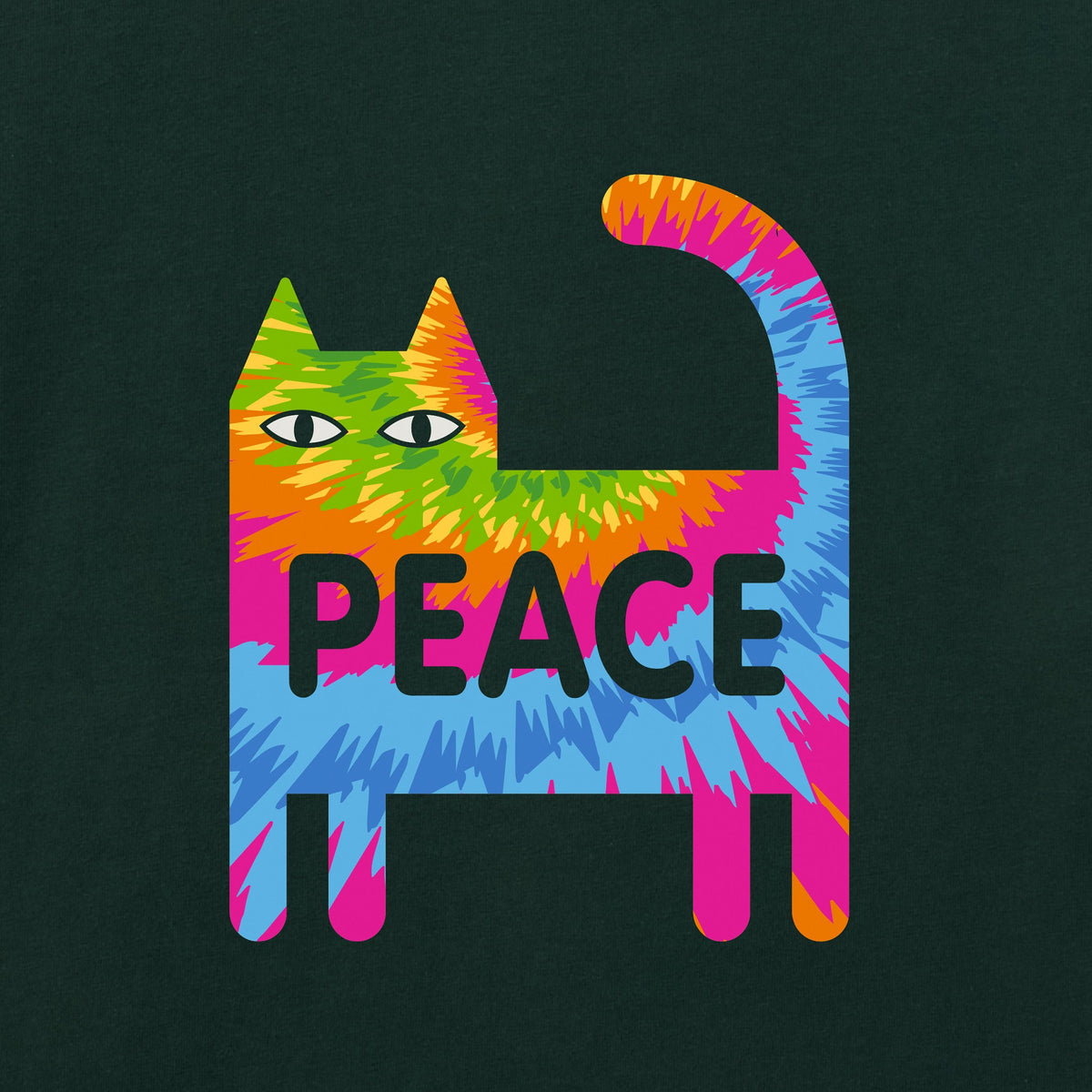 Men's Bert's Tye Dye Cat Short Sleeve Crusher Tee product image 2