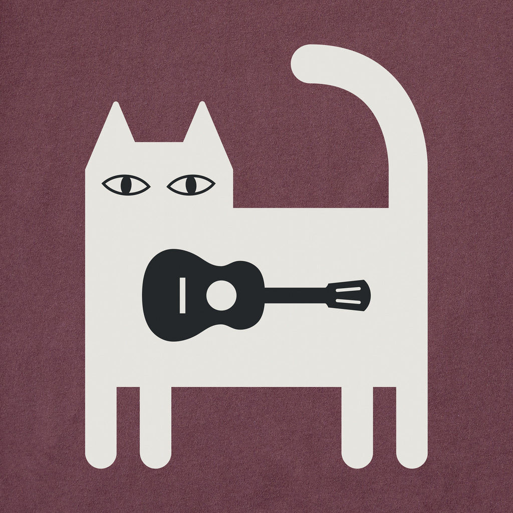 Men's Bert's Guitar Cat Short Sleeve Crusher Tee product image 5