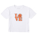 Women's LOVE Basketball Short Sleeve Crusher Boxy Tee